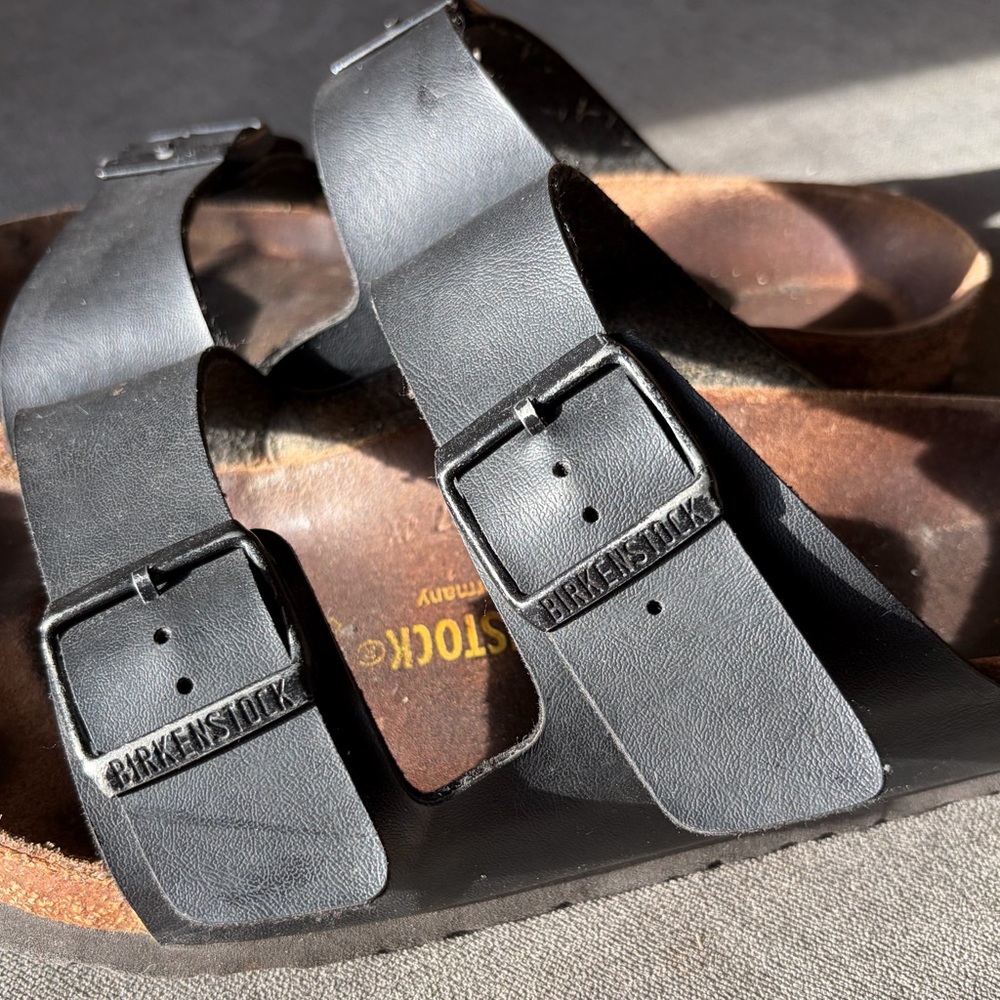 Birkenstock Black Leather Sandals - Picture 2 of 6